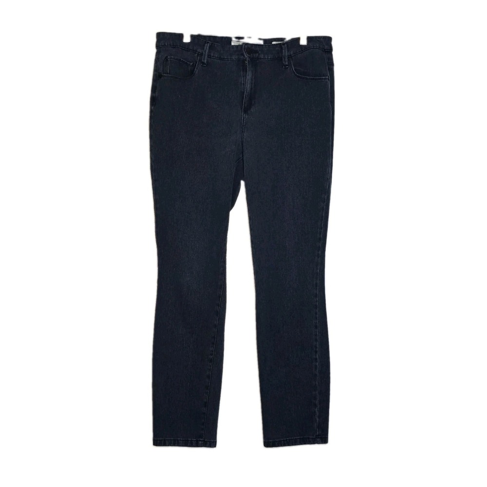 Jones New York Women's 14W Knit Jeans Dark Wash Straight Leg Stretch Denim